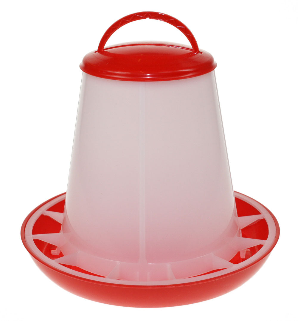 Red Economy Plastic Poultry Feeder